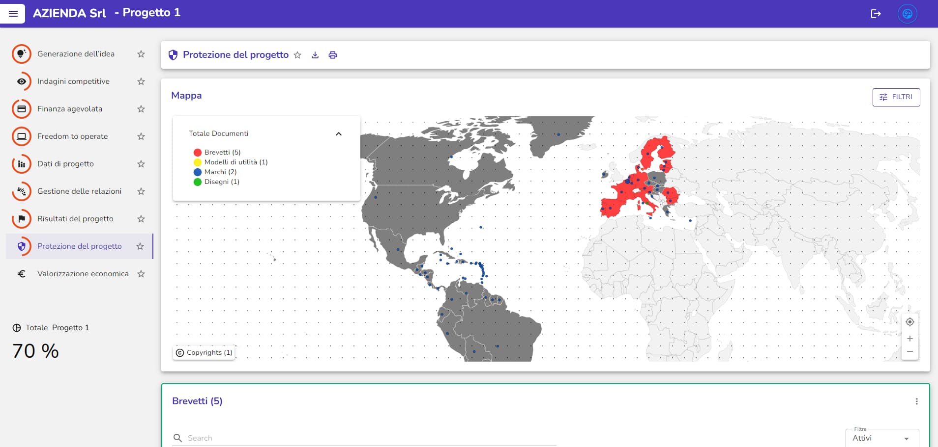 Geolocalizzazione Globale dei Titoli PI